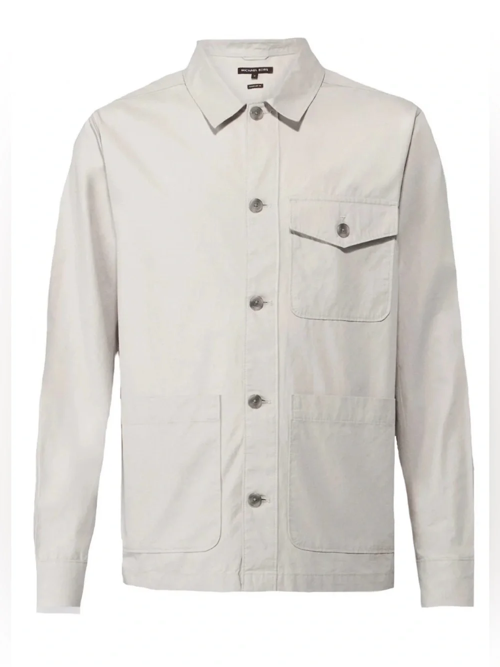 NEW Mens Size M Michael Kors Garment Wash Button-Front Shirt Jacket Shacket $118